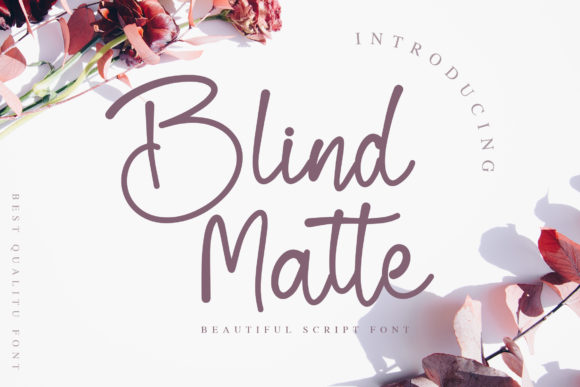 Blind Matte Script: A Modern Typeface for Crafters