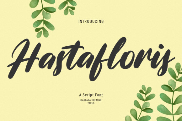 Hastafloris Script: An Elegant Typeface for Editorial Design